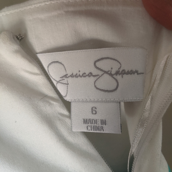 Color Block Sleeveless Dress ⚪💧🐘Size 6 - Picture 10 of 14